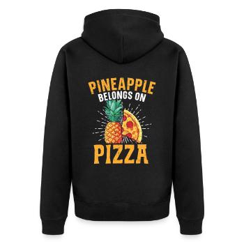 Pizza et ananas Tropical Fruit Pizza Eater - Veste à capuche bio Premium Unisexe - noir - Dos - Nico (187cm)