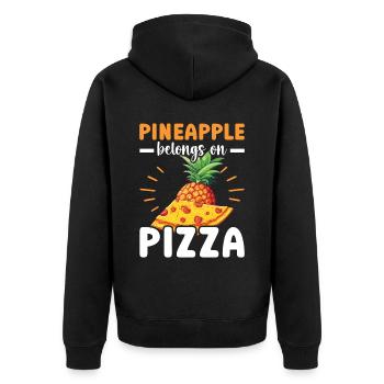 Pizza et ananas Tropical Fruit Pizza Eater - Veste à capuche bio Premium Unisexe - noir - Dos - Nico (187cm)