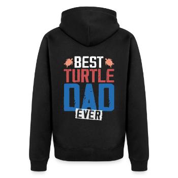 Sea Turtle Tortoise Dad Best - Veste à capuche bio Premium Unisexe - noir - Dos - Nico (187cm)