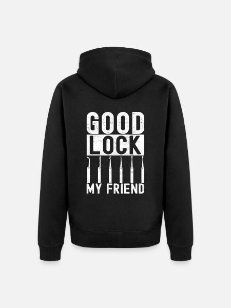 Schlüsseldienst Locksmith Dietrich - Unisex Premium Organic Zip Hoodie - black