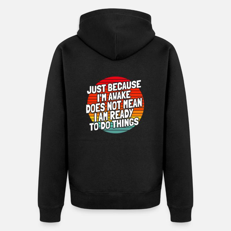 Schwarzer Humor - Unisex Premium Bio Zip Hoodie - Schwarz
