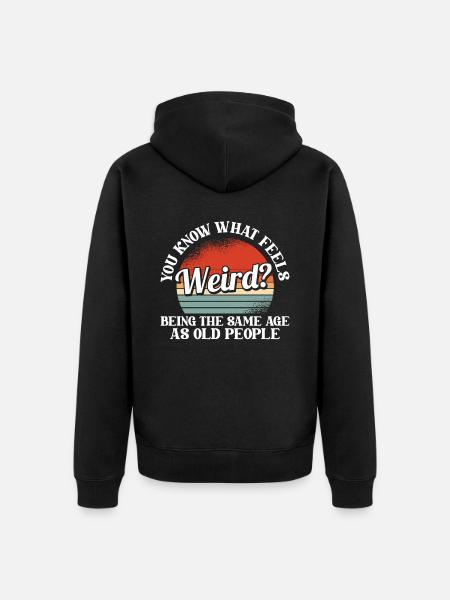 Schwarzer Humor - Unisex Premium Bio Zip Hoodie - Schwarz