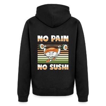 Cuisine japonaise Sushi Lovers Bodybuilders - Veste à capuche bio Premium Unisexe - noir - Dos - Nico (187cm)