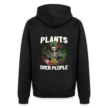 Jardiniers, amateurs de plantes de jardin, collectionneurs de plantes - Veste à capuche bio Premium Unisexe - noir - Dos - Nico (187cm)