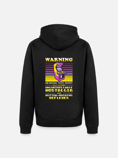 Videoafspillere Retro Gamer Gaming Classic 80'erne - Premium økologisk unisex-hættejakke - sort