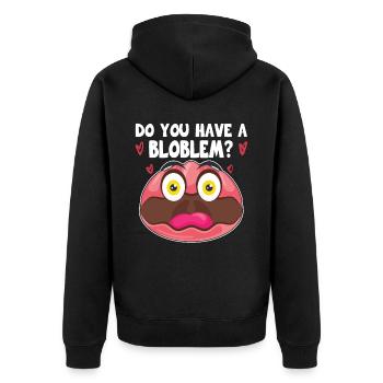 Costume de Blobfish - Visage de poisson Blob laid - - Veste à capuche bio Premium Unisexe - noir - Dos - Nico (187cm)