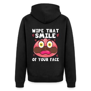 Costume de Blobfish - Visage de poisson Blob laid - - Veste à capuche bio Premium Unisexe - noir - Dos - Nico (187cm)