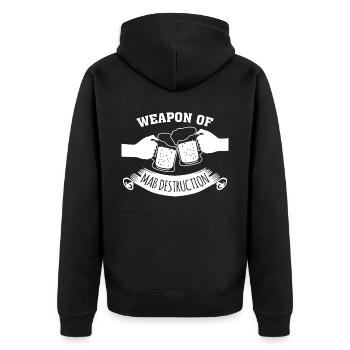 Beer Saying Beer Brewer Booze - Unisex Premium Organic Zip Hoodie - black - Back - Nico (187cm)