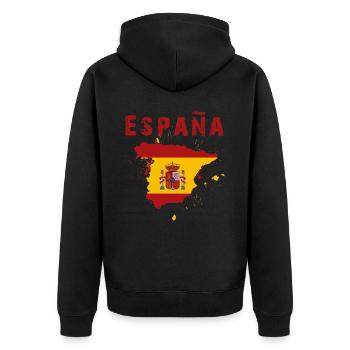 Spain Spanish Holidays - Unisex Premium Organic Zip Hoodie - black - Back - Nico (187cm)