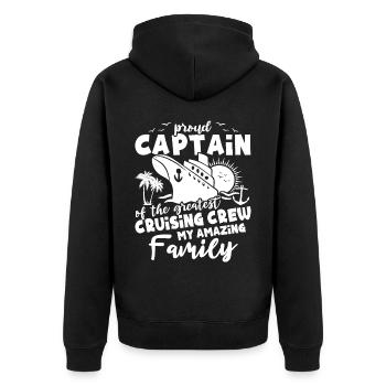 Famille Croisière - Veste à capuche bio Premium Unisexe - noir - Dos - Nico (187cm)