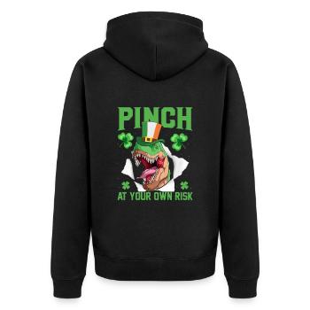 Irish St Patricks Day Funny Saint Patricks Day - Unisex Premium Organic Zip Hoodie - black - Back - Nico (187cm)
