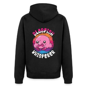 Blobfisch Blobfish Whisperer - Veste à capuche bio Premium Unisexe - noir - Dos - Nico (187cm)