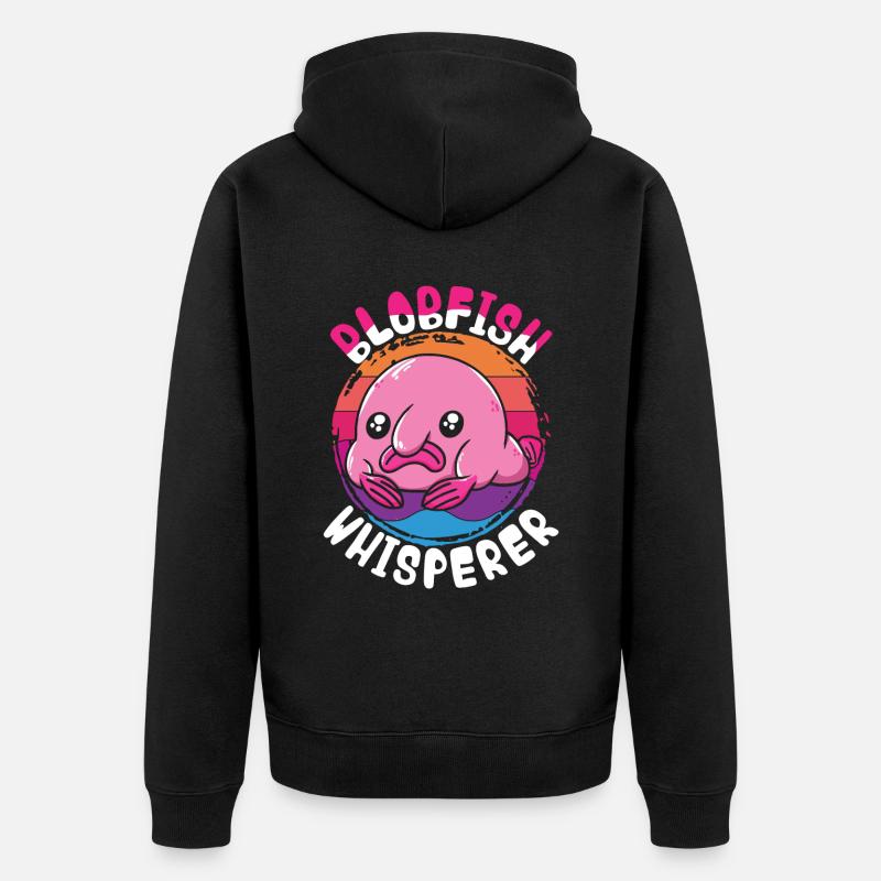 Blobfisch Blobfish Whisperer - Veste à capuche bio Premium Unisexe - noir