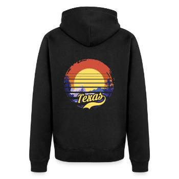 Texas - Veste à capuche bio Premium Unisexe - noir - Dos - Nico (187cm)