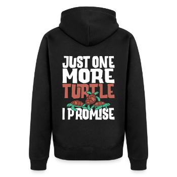 Tortue de tortue de mer juste une tortue de plus - Veste à capuche bio Premium Unisexe - noir - Dos - Nico (187cm)