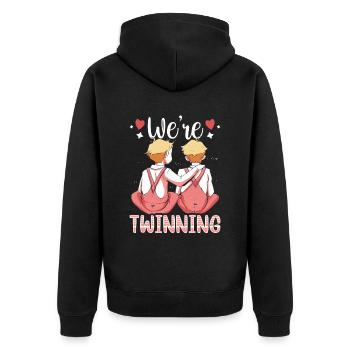 Gemini Humour Drôle Gémeaux Sarcastique - Veste à capuche bio Premium Unisexe - noir - Dos - Nico (187cm)