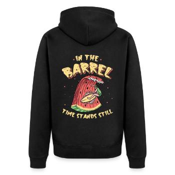 Surf, kitesurf, wakeboard, beach surfers - Veste à capuche bio Premium Unisexe - noir - Dos - Nico (187cm)