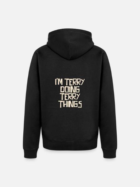 I'm Terry doing Terry things - Unisex Premium Bio Zip Hoodie - Schwarz