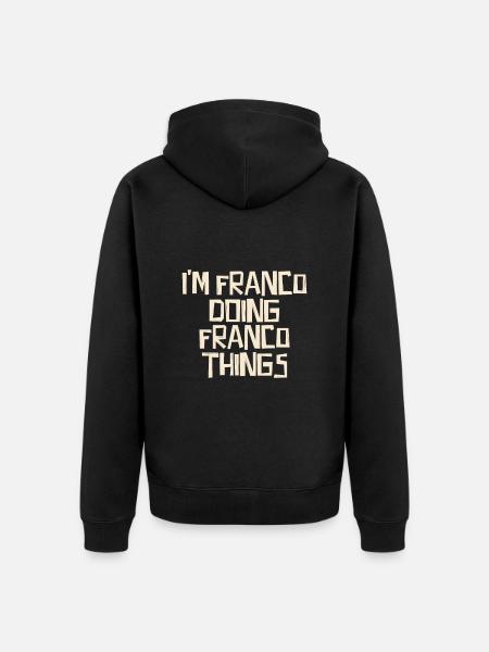 I'm Franco doing Franco things - Unisex Premium Bio Zip Hoodie - Schwarz