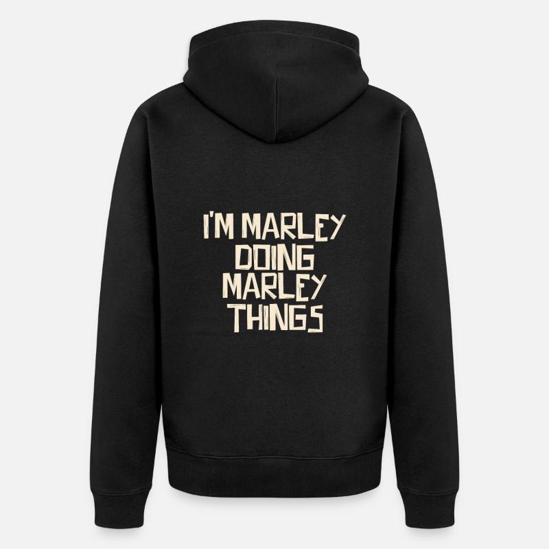 I'm Marley doing Marley things - Unisex Premium Organic Zip Hoodie - black