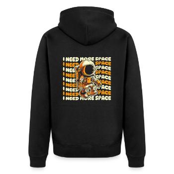 Astronaute Astronaute Cosmonaute Drôle - Veste à capuche bio Premium Unisexe - noir - Dos - Nico (187cm)
