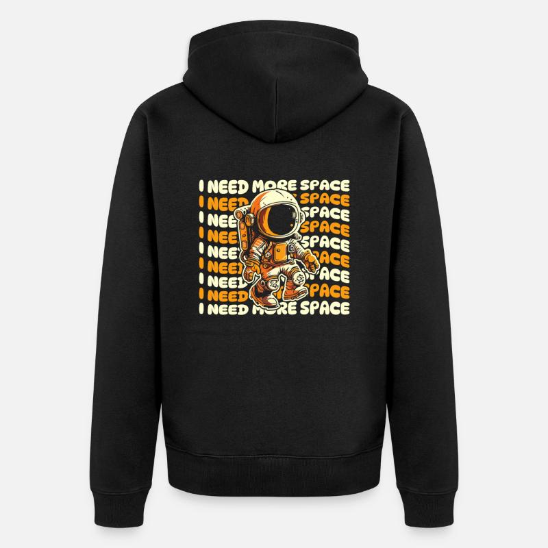 Astronaute Astronaute Cosmonaute Drôle - Veste à capuche bio Premium Unisexe - noir