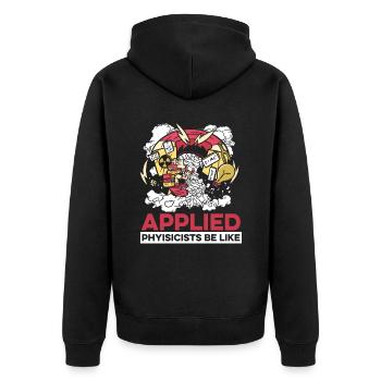 Physique Phyker Drôle de physique appliquée - Veste à capuche bio Premium Unisexe - noir - Dos - Nico (187cm)