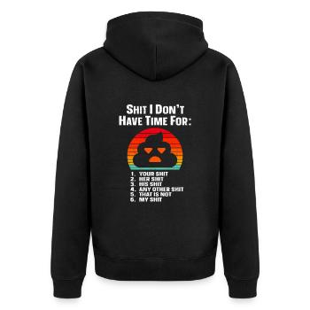 Humour noir - Veste à capuche bio Premium Unisexe - noir - Dos - Nico (187cm)