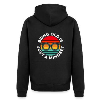 Humour noir - Veste à capuche bio Premium Unisexe - noir - Dos - Nico (187cm)