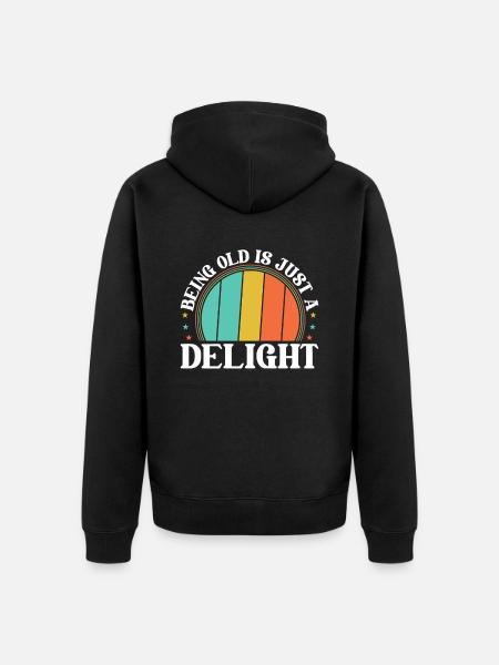 Black humor - Unisex Premium Organic Zip Hoodie - black