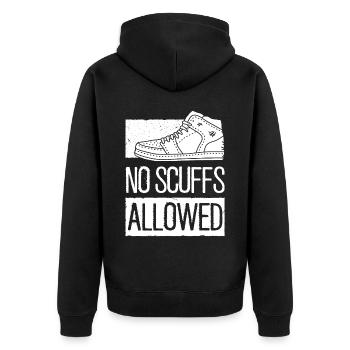 Shoe Collector Shoemaker Sneaker Addict - Unisex Premium Organic Zip Hoodie - black - Back - Nico (187cm)