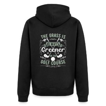 L’herbe est toujours plus verte sur le terrain de golf - Veste à capuche bio Premium Unisexe - noir - Dos - Nico (187cm)