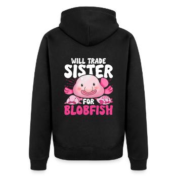 Blobfisch échangera sa sœur contre Blobfish - Veste à capuche bio Premium Unisexe - noir - Dos - Nico (187cm)