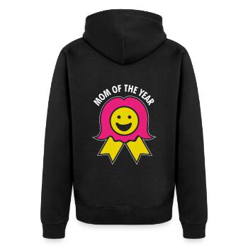 Mors dag Mor Mor Mor Mor Mor - Premium økologisk unisex-hættejakke - sort - Bagpå - Nico (187cm)