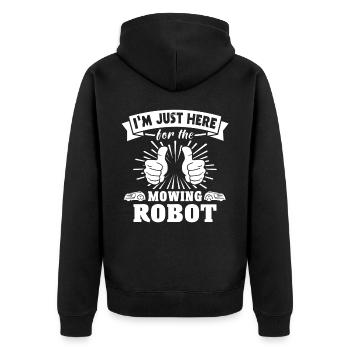 Tondeuse robot - Veste à capuche bio Premium Unisexe - noir - Dos - Nico (187cm)
