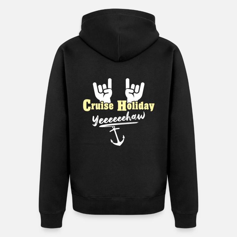 Croisière en bateau de croisière - Veste à capuche bio Premium Unisexe - noir