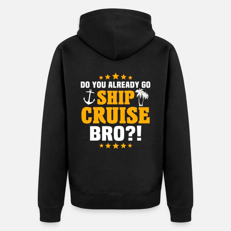 Croisière en bateau de croisière - Veste à capuche bio Premium Unisexe - noir