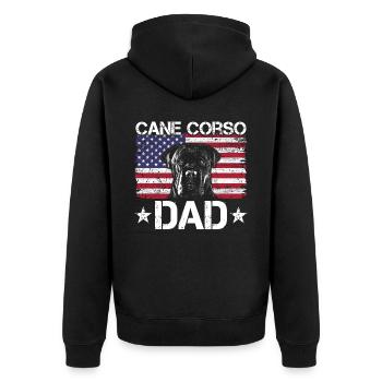 Cane Corso Papa - Veste à capuche bio Premium Unisexe - noir - Dos - Nico (187cm)