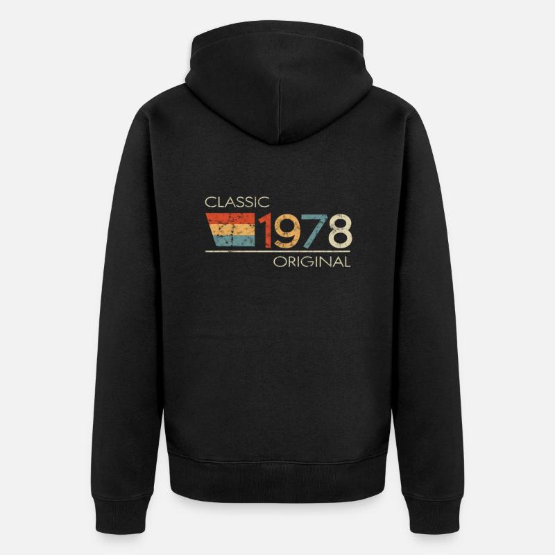 1978 Anniversaire Classic Original - Veste à capuche bio Premium Unisexe - noir