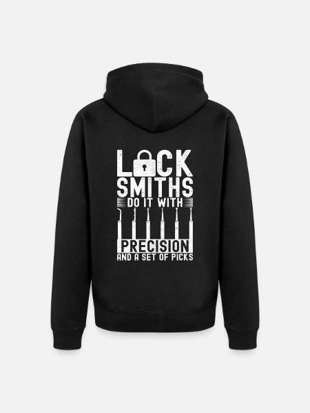 Schlüsseldienst Locksmith Dietrich - Unisex Premium Organic Zip Hoodie - black