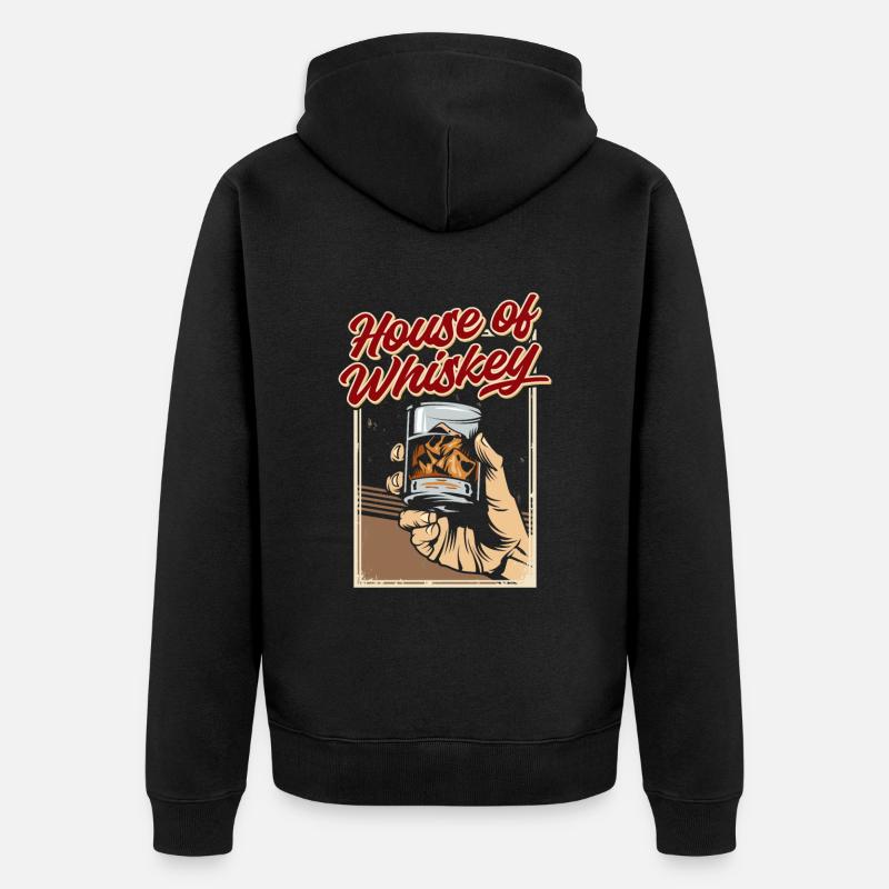 Whisky Whiskey Cool - Veste à capuche bio Premium Unisexe - noir