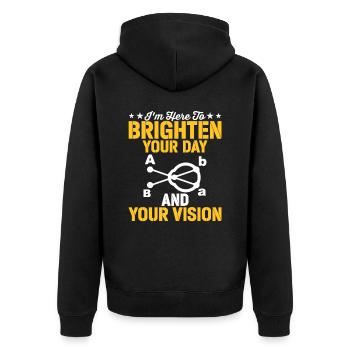 Ophtalmologiste Illuminez votre vision Optométriste - Veste à capuche bio Premium Unisexe - noir - Dos - Nico (187cm)