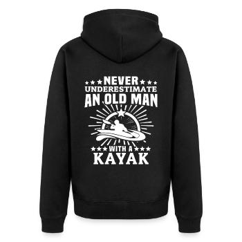 Kayak Kayaking - Veste à capuche bio Premium Unisexe - noir - Dos - Nico (187cm)