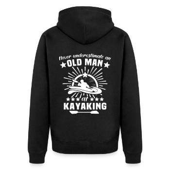 Kayak Kayaking - Veste à capuche bio Premium Unisexe - noir - Dos - Nico (187cm)