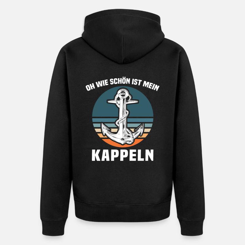 Kappeln Kappelner Spruch - Unisex Premium Bio Zip Hoodie - Schwarz