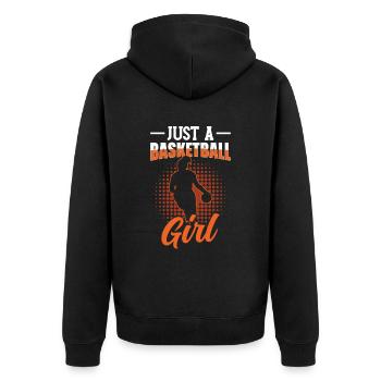 Une seule joueuse de basket-ball de l’équipe féminine - Veste à capuche bio Premium Unisexe - noir - Dos - Nico (187cm)