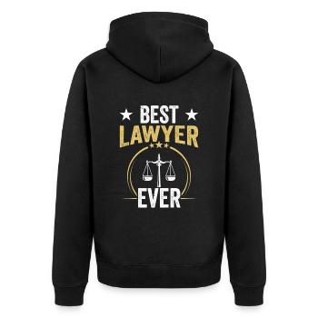 Meilleur avocat de tous les temps Avocat Avocat - Veste à capuche bio Premium Unisexe - noir - Dos - Nico (187cm)