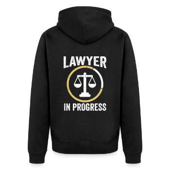 Avocat Travail en cours Avocat Avocat Droit - Veste à capuche bio Premium Unisexe - noir - Dos - Nico (187cm)