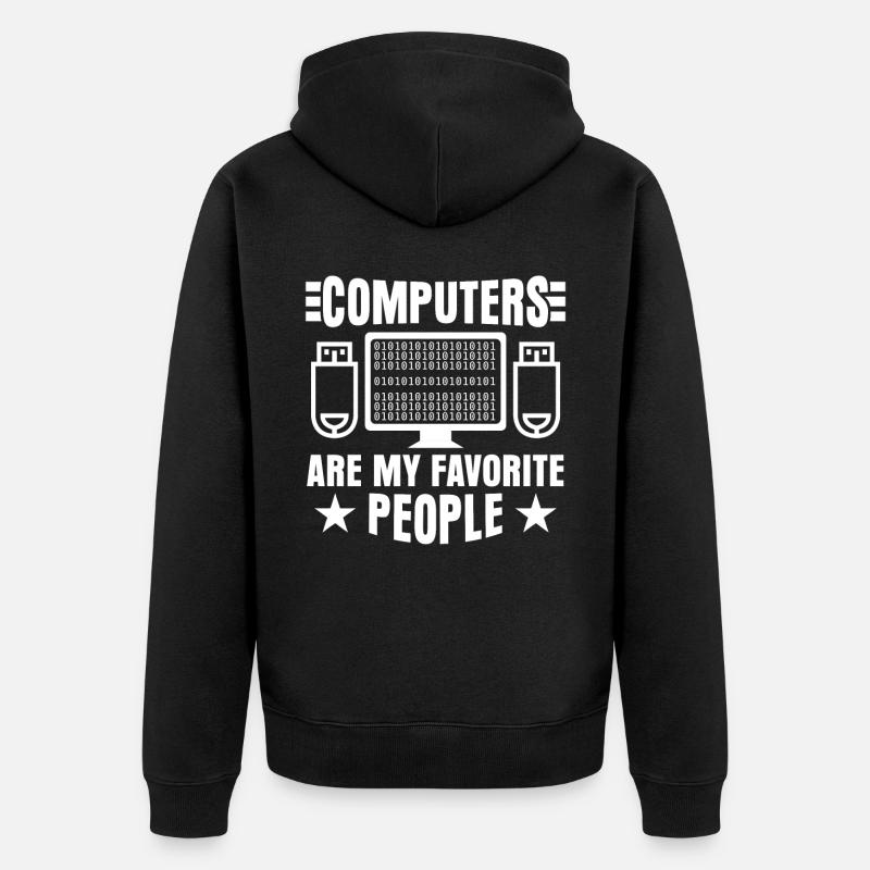 Admin Programmer Computer Scientist - Unisex Premium Organic Zip Hoodie - black