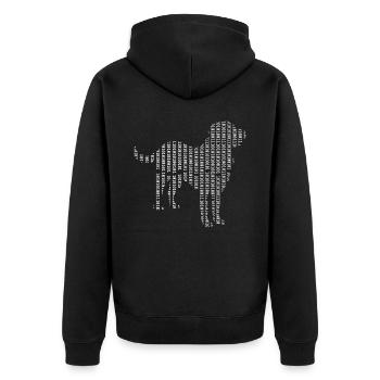 Computer Scientist Dog Admin Programmer - Unisex Premium Organic Zip Hoodie - black - Back - Nico (187cm)